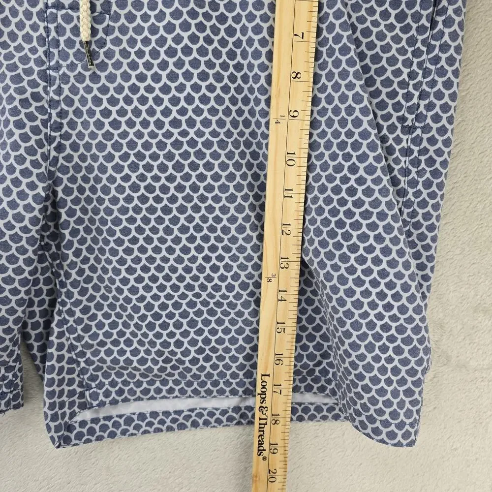Faherty Classic Boardshort Fishscale Batik Men's Size 40 Blue Swim Trunks